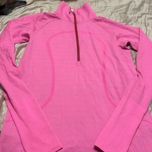 Lululemon Pink Swiftly Half-Zip Women's Top